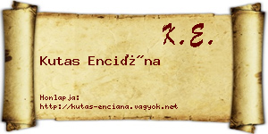 Kutas Enciána névjegykártya